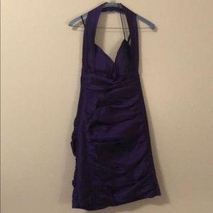 Cocktail purple mini dress